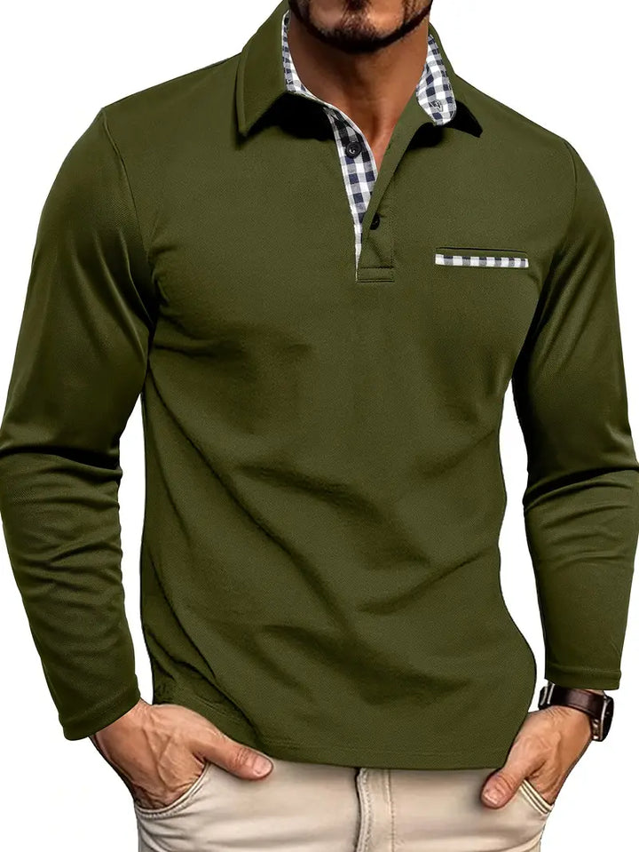 Andreas Polo-shirt med lange ærmer