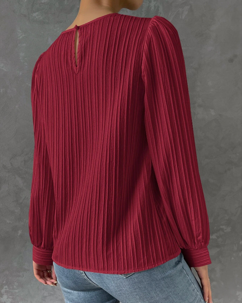 Bianca | Elegant bluse med lange lanterneærmer