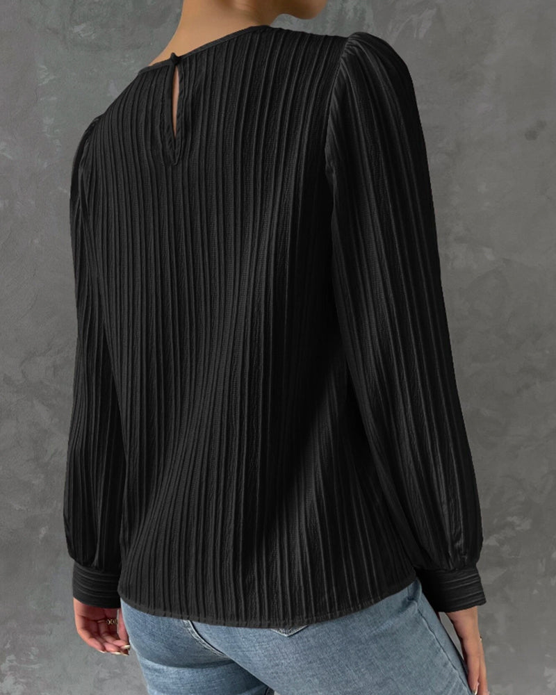 Bianca | Elegant bluse med lange lanterneærmer