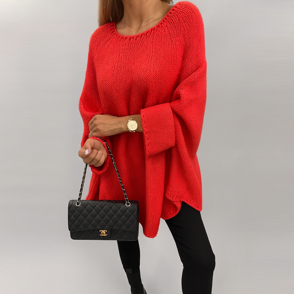 Stilfuld oversized strikket trøje – Elegance til selvsikre kvinder