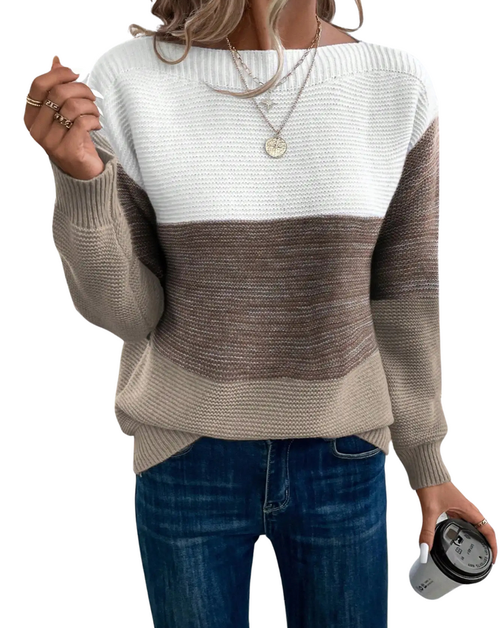 Colorblock-Pullover – Modern stil med enkel komfort