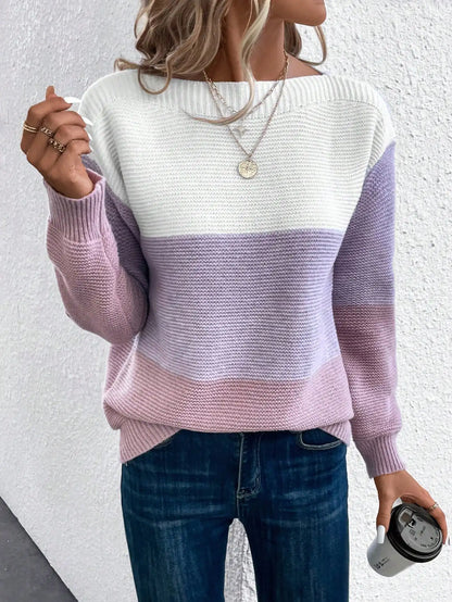 Colorblock-Pullover – Modern stil med enkel komfort